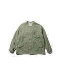 TAKIBI Herringbone Collarless Jacket