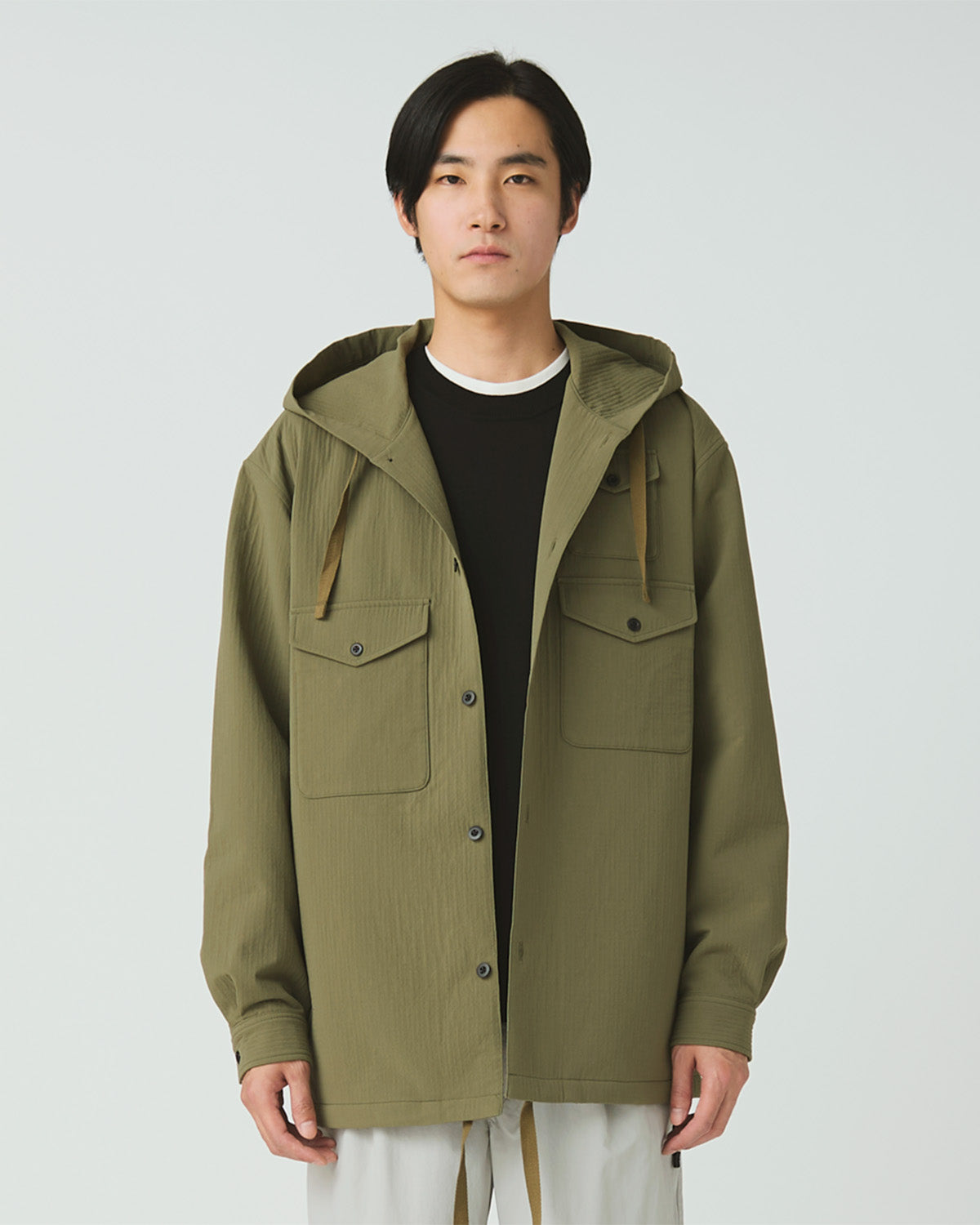 Easy Cloth Hooded Shirt